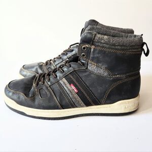 Levi's High Top Sneakers Faux Leather & Wool Lace-Up US Men's 9